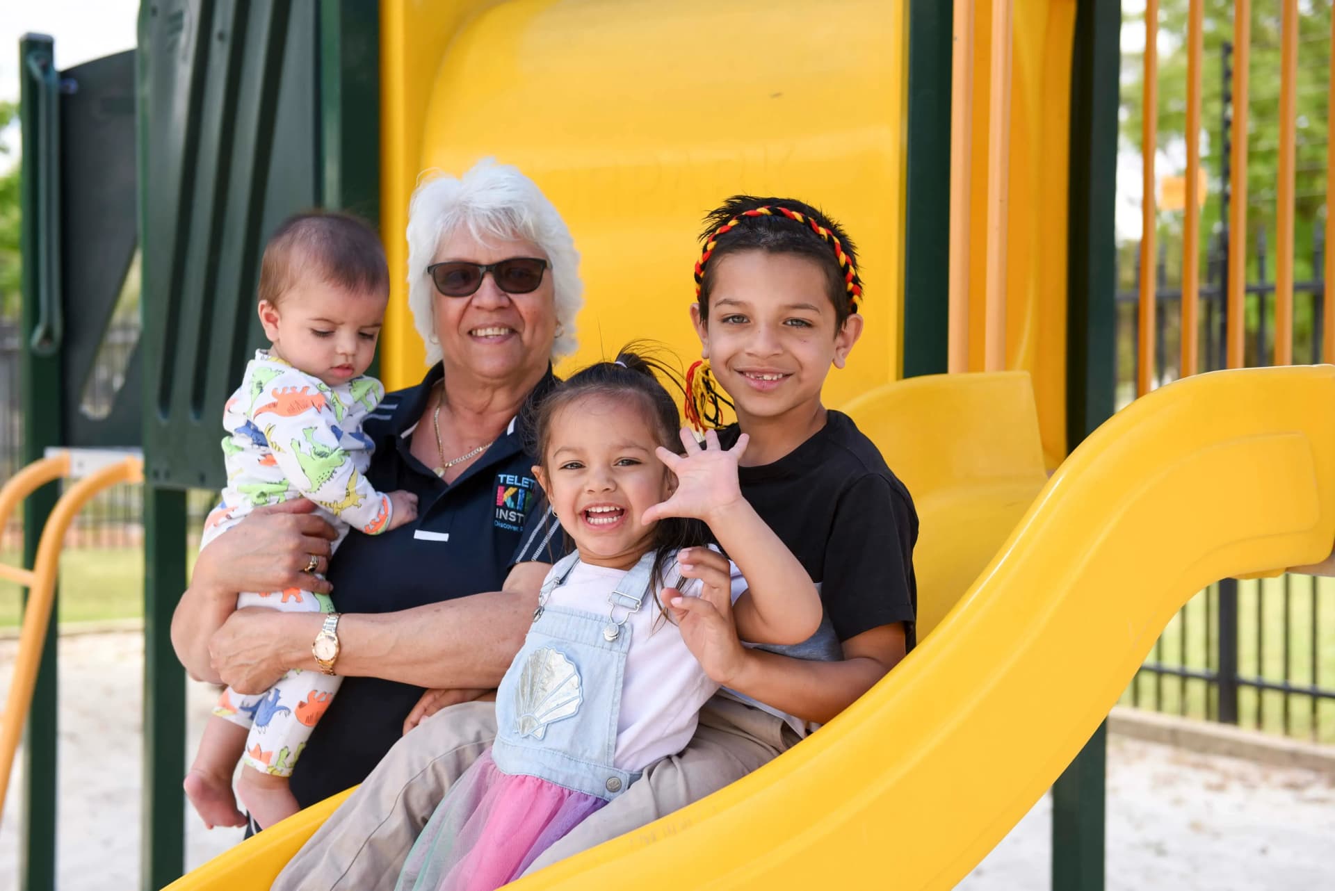 First Nations Family with Telethon Kids Institute Staff